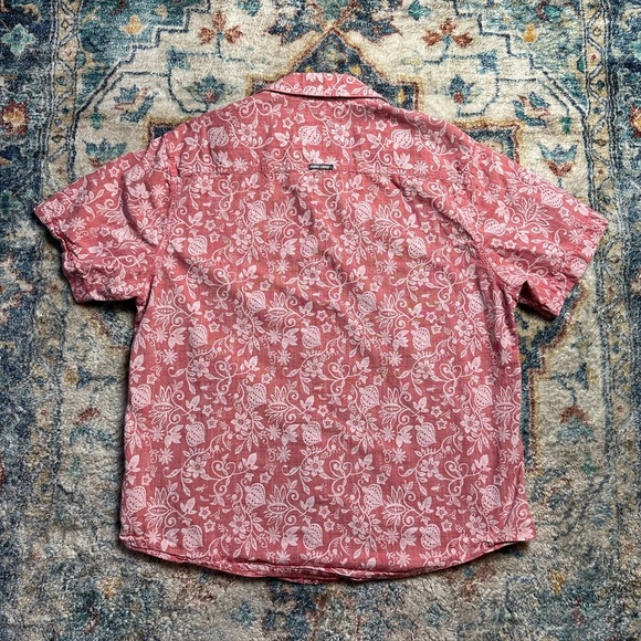 Vintage Point Zero Pink Paisley Print Button-up Shirt Size XL - Picture 2 of 5